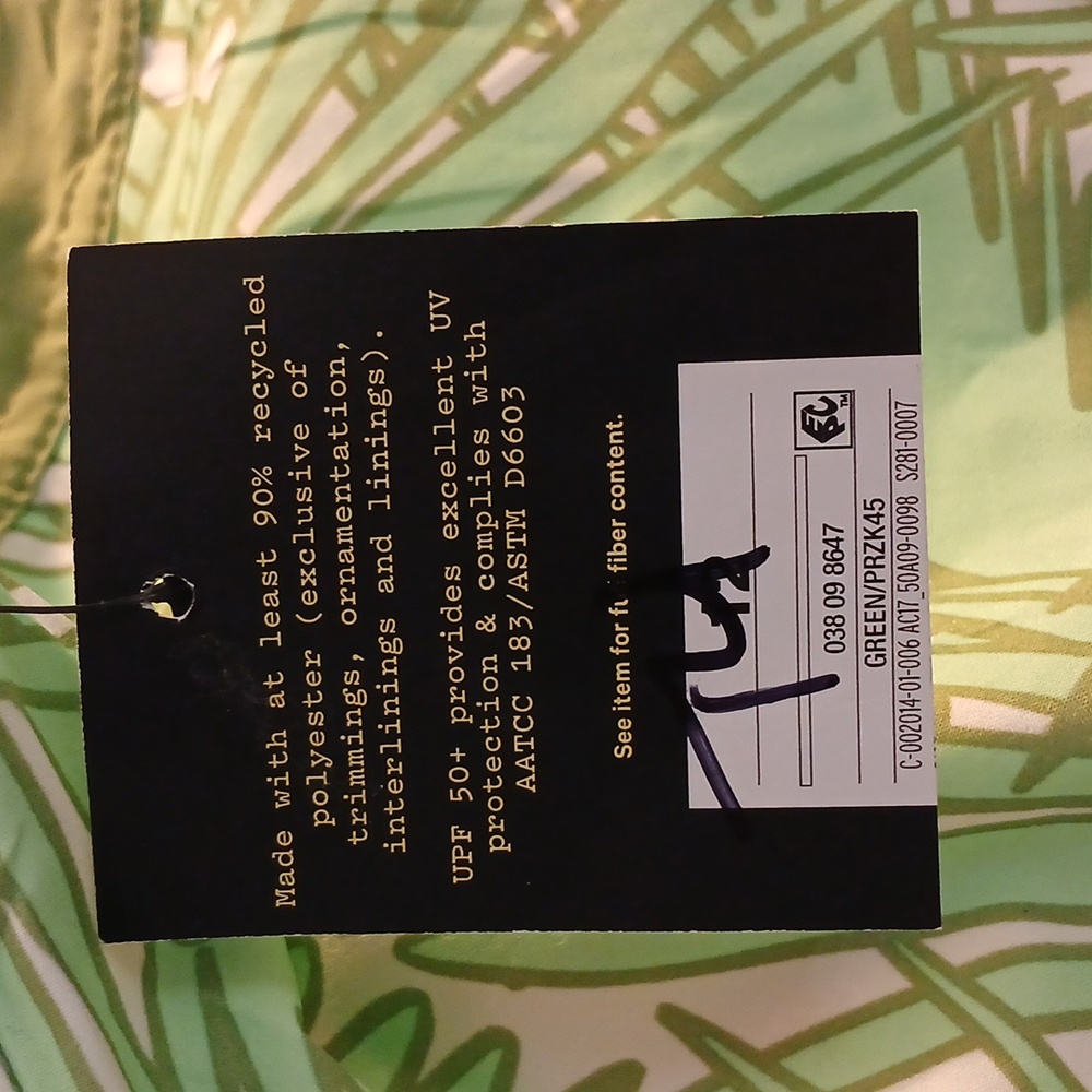 NWT Art Class Green Palm Tree Swim Trunks Boys 12 - Picture 5 of 6
